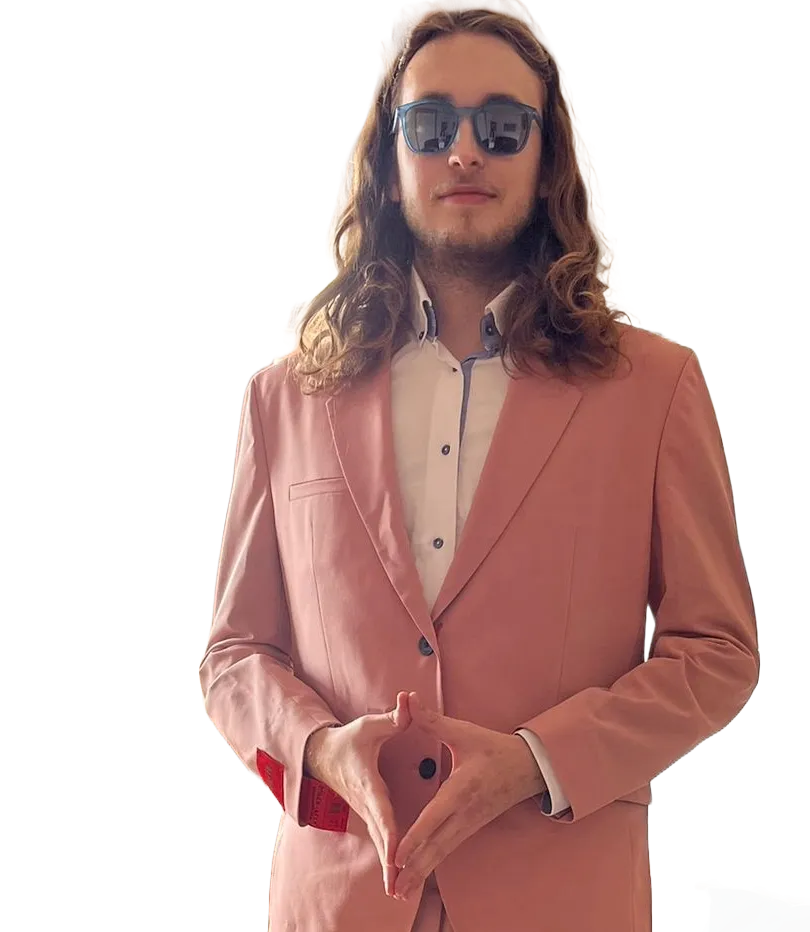 Professional in a pink suit